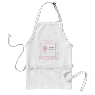 Pink Lace Girl Baptism Adult Apron