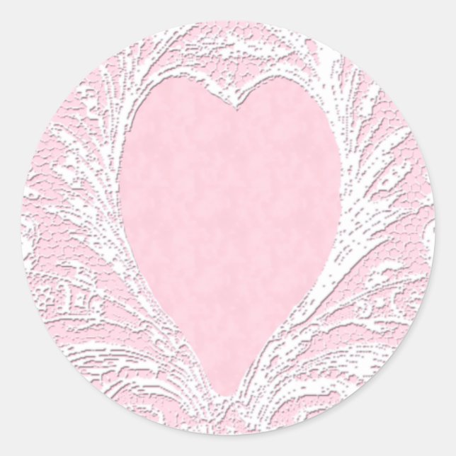 pink lace heart envelope seal (Front)