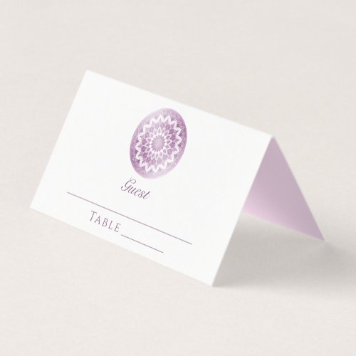 Pink Lace Mandala Wedding Place Card