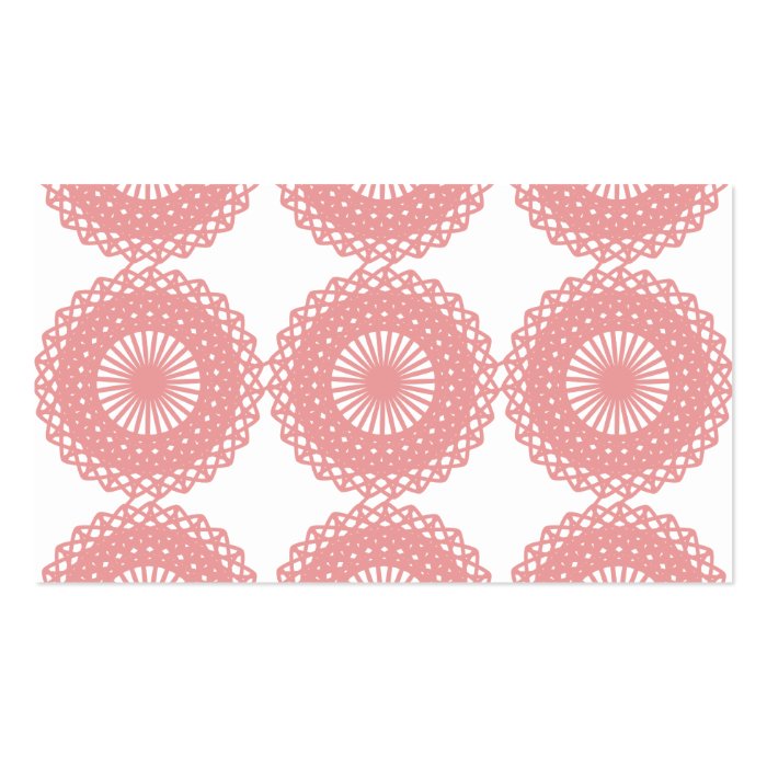 Pink Lace Pattern Design. Business Card Templates