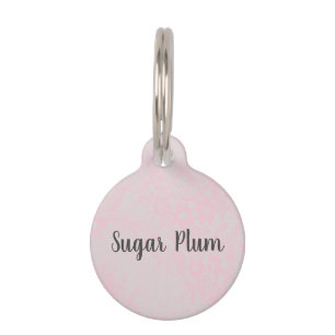 Pink Lace Pet Dog Cat Lost Id Tag