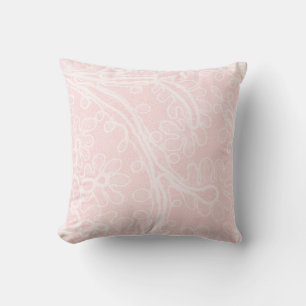 Pink Lace Pretty Girly Pastel Baby Bridal Throw Pillow