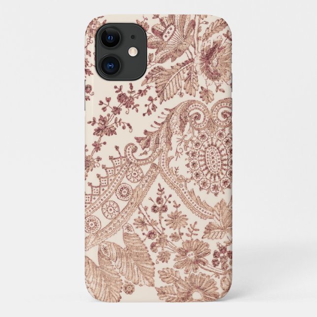 Pink Lace Roses Case-Mate iPhone Case (Back)