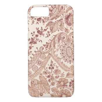 Pink Lace Roses Iphone 8/7 Case by LeFlange at Zazzle