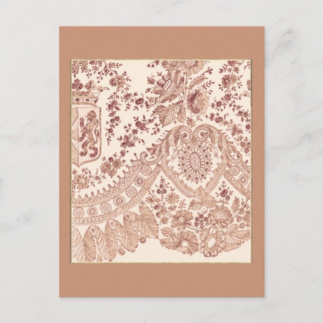 Pink Lace Roses Postcard (Front)