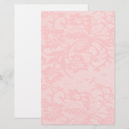 Pink Lace Stationery | Zazzle