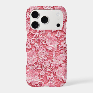 Pink Lace Texture iPhone Case | Romantic Coquette