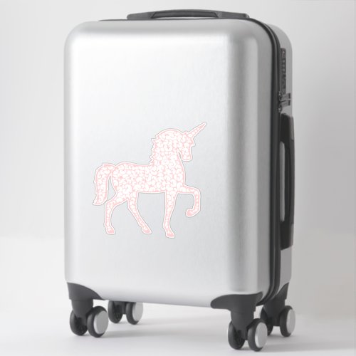 Pink lace unicorn sticker