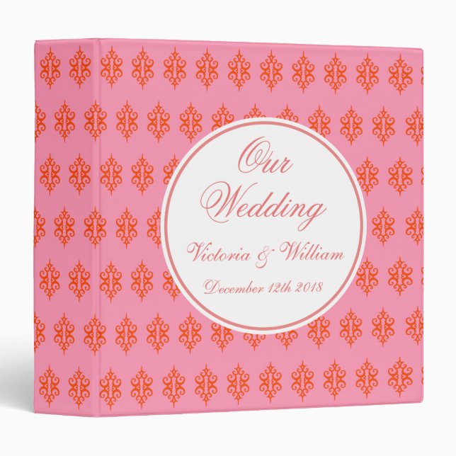 Pink Lace Wedding Binder (Front/Spine)