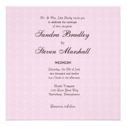 Pink Lace Wedding Invitations