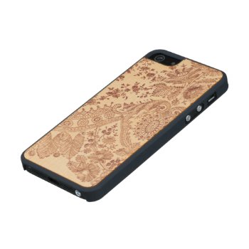 Pink Lace With Roses Wood Phone Case For Iphone Se/5/5s by LeFlange at Zazzle