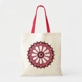 Pink Lace Yin Yang Mandala Flower Bag