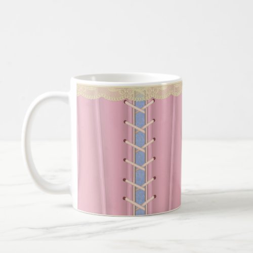 Pink Laced Up Corset Feminine Coffee Mug