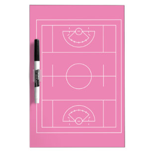 Pink Lacrosse Coach Dry Erase Board