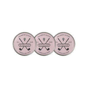 Pink Ladies Golf Club Name Ball Marker