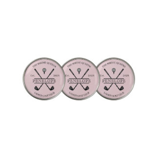 Pink Ladies Golf Club Name Ball Marker