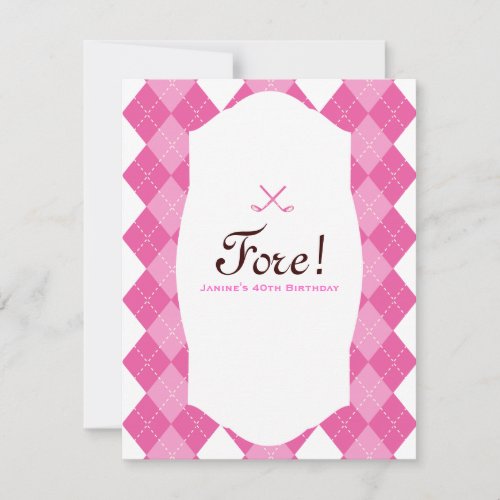 Pink Ladies Golf Party Argyle Announcement