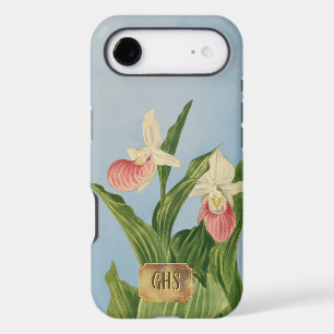 Pink Ladies Slipper Orchid Botanical Drawing iPhone 17 Air Case