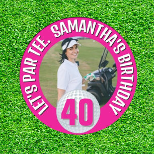 Pink Lady Amazing Golf Party Paper Plates