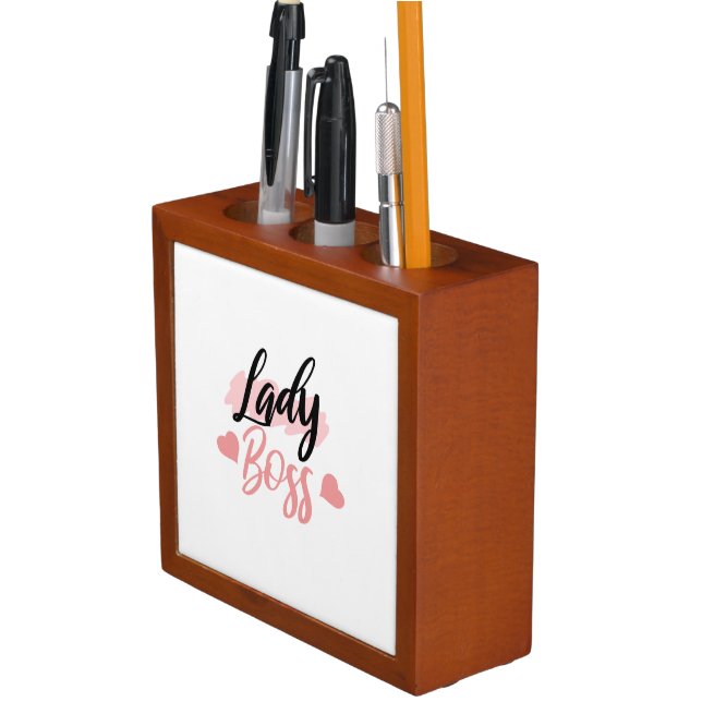 Pink lady boss wording  desk organizer (In Situ)