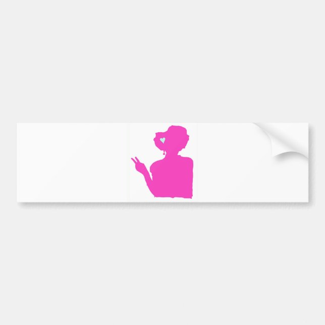 Pink lady bumper sticker (Front)