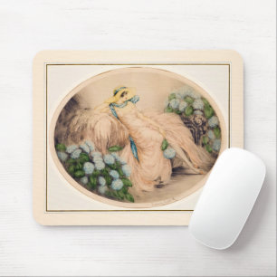 Pink Lady by Louis Icart Mouse Pad