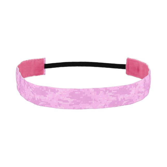 Pink Lady Digital Camo Pattern Athletic Headband (Front)