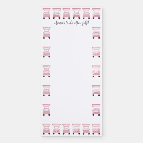 Pink Lady Golf Carts Personalized Notepad