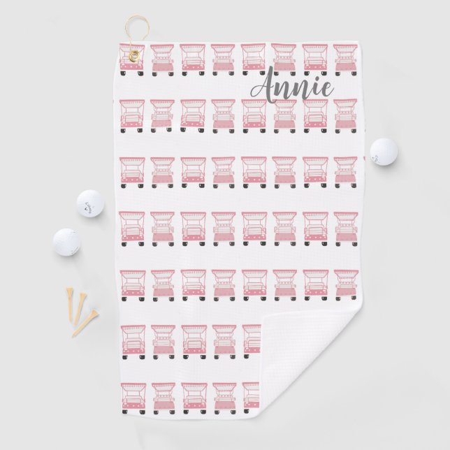 Pink Lady Golf Carts Personalized Towel (InSitu)