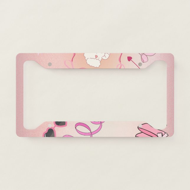 Pink Lady License Plate Frame (Front)