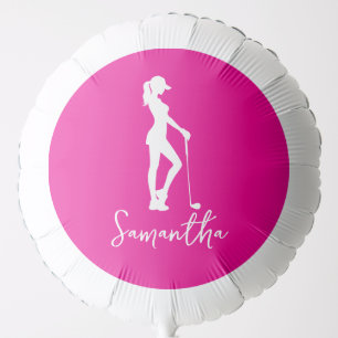 Pink Lady Monogram  Balloon