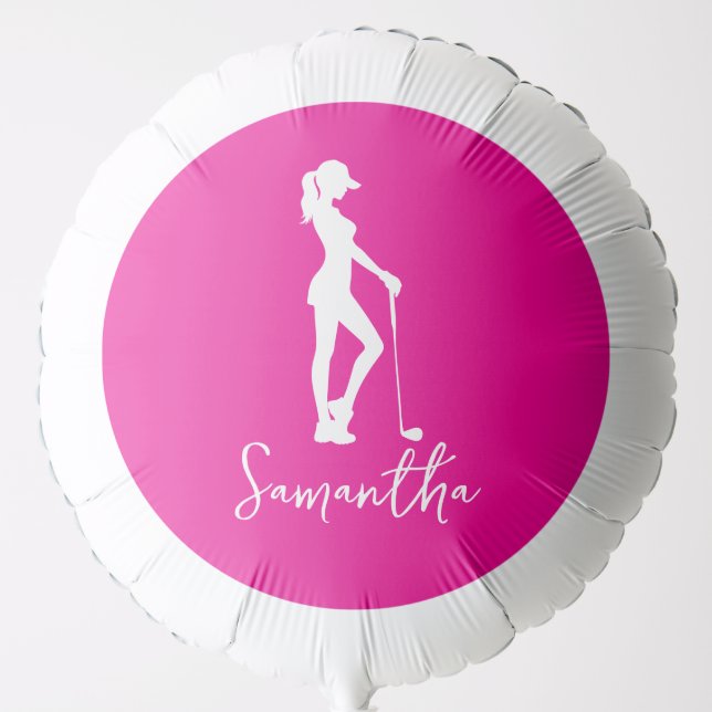 Pink Lady Monogram  Balloon (Front)