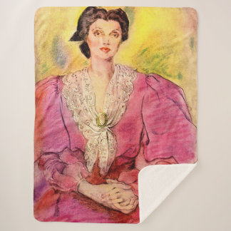 pink lady sherpa blanket