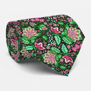 Pink Lady Slipper Flower NH State Wildflower Neck Tie