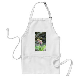 Pink Lady slipper orchid Adult Apron