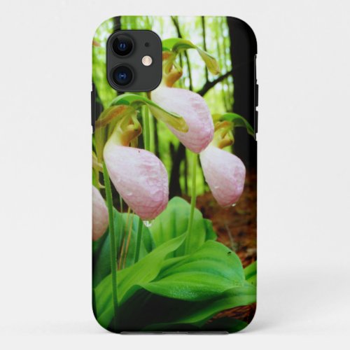 Pink Lady Slipper wild Orchid iPhone 11 Case