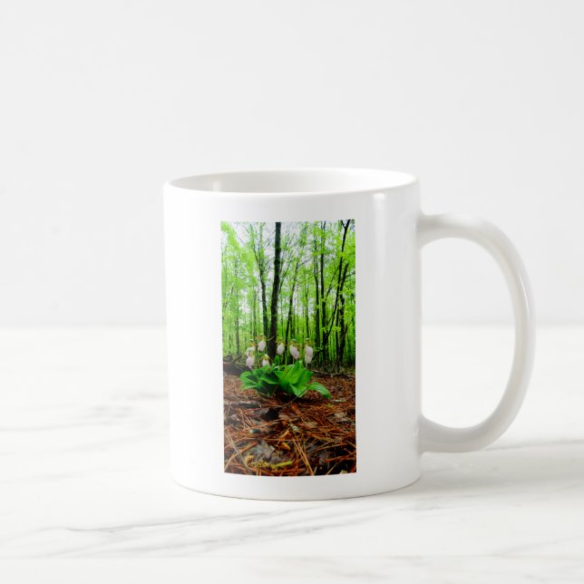 Pink Lady Slipper wild Orchid Coffee Mug (Right)