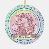 Lady Unicorn Ornament