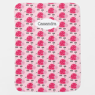 Pink Ladybug Baby Blanket