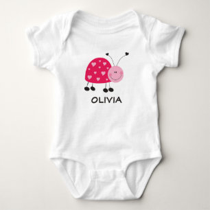 Pink Ladybug Baby Jersey Bodysuit