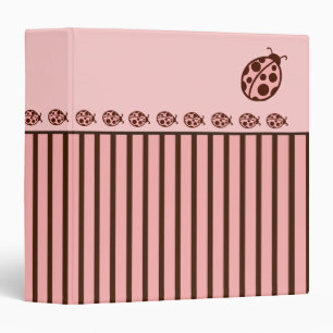 Pink Ladybug Binder