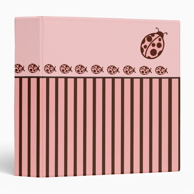 Pink Ladybug Binder (Front/Spine)