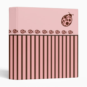 Pink Ladybug Binder