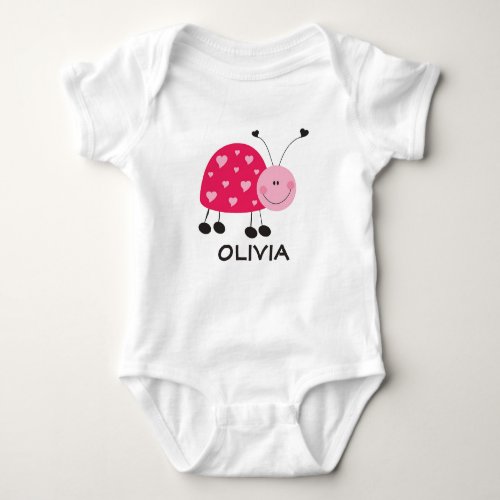 Pink Ladybug Bodysuit