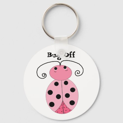 Pink Ladybug _ Bug Off Keychain