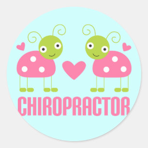 Pink Ladybug Chiropractor Gift Classic Round Sticker