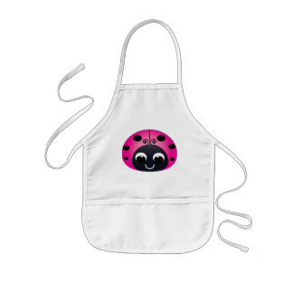 Pink Ladybug Kids Apron