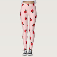 Pink Ladybug Leggings