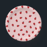 Pink Ladybug Paper Plates<br><div class="desc">Pink Ladybug Paper Plates</div>