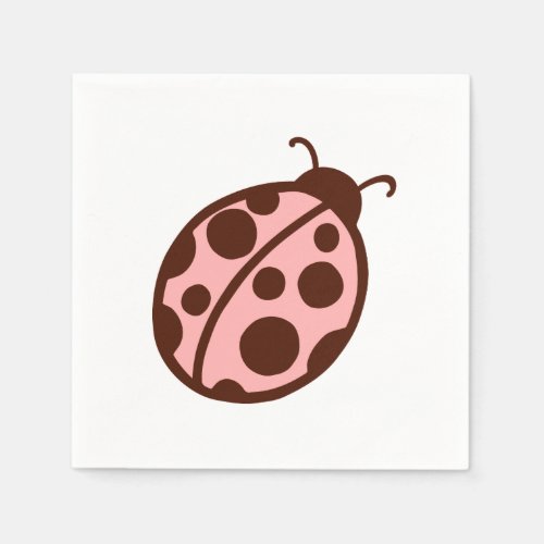 Pink Ladybug Party Napkins